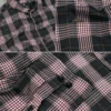 Turbo Plaid Pattern Creation Long Sleeve Cotton Casual Shirt In Black