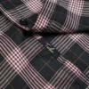 Turbo Plaid Pattern Creation Long Sleeve Cotton Casual Shirt In Black