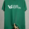 LV Maze Logo Statement Graphic Crew Neck Tee