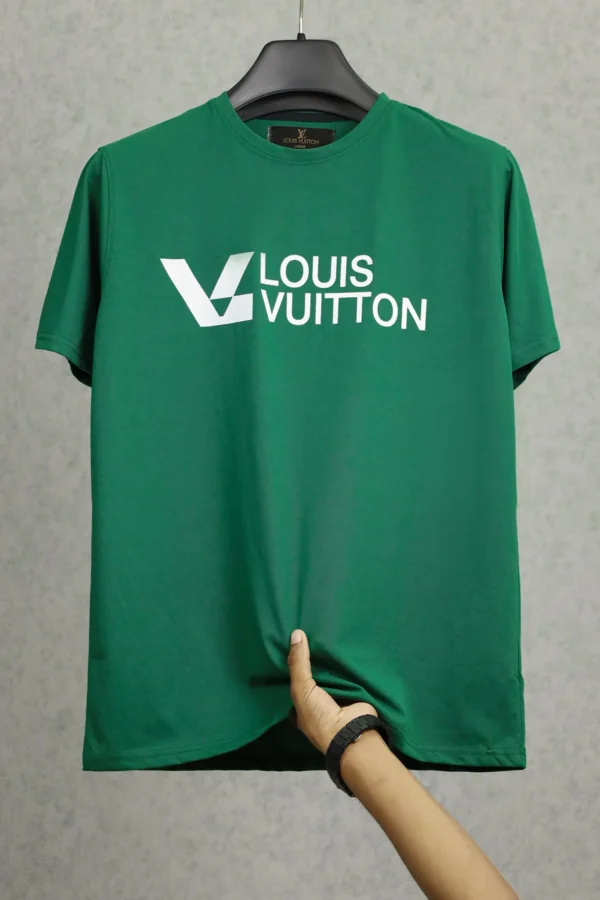 LV Maze Logo Statement Graphic Crew Neck Tee
